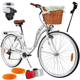 MalTrack Citybike Dreamer 6S 28 cali Biały 2023 - Rowery - miniaturka - grafika 1
