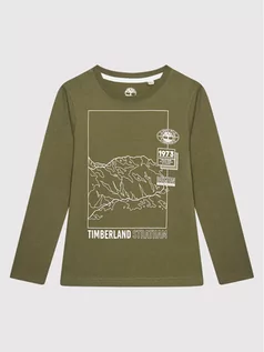 Bluzy dla chłopców - Timberland Bluzka T25S44 M Zielony Regular Fit Bluzka T25S44 M Zielony Regular Fit - grafika 1