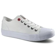 Moda i Uroda OUTLET - Białe Trampki Cross Jeans Damskie Stylowe Buty - miniaturka - grafika 1