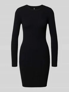 Sukienka mini o dopasowanym kroju z efektem prążkowania model ‘MIRA NEW’ - Sukienki - miniaturka - grafika 1