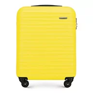 Walizki - WITTCHEN Stabilna walizka podręczna na kółkach, walizka podróżna od Wittchen żółta ABS, twarda obudowa, 4 kółka 56-3A-31 - miniaturka - grafika 1