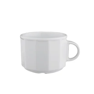 Filiżanka 250 Ml Porcelanowa Biała Merkury Lubiana - Filiżanki - miniaturka - grafika 1