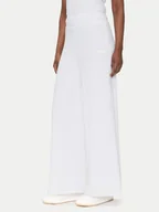 Spodnie damskie - EA7 Emporio Armani Spodnie materiałowe 7W000165 AF12654 U0002 Biały Regular Fit - miniaturka - grafika 1