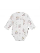 Body dla niemowląt - Bonjour Cherie Body niemowlęce rozpinane długi rękaw bawełna organiczna Lunapark, Rozmiar: 50 - miniaturka - grafika 1