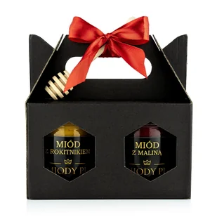 Zestaw 2 miodów w czarnym kartonie - walizce - Miód - miniaturka - grafika 1