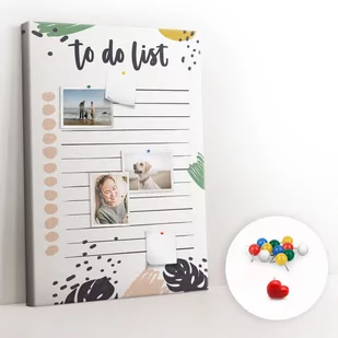 Korkowy Organizer na Notatkl, Tablica 70x100 cm + Kolorowe Pinezki - Planer rzeczy do zrobienia - Tablice i flipcharty - miniaturka - grafika 1