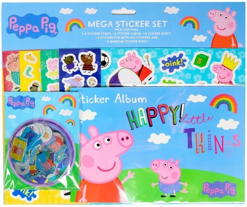 Świnka Peppa Pig Zestaw Naklejki Nalepki