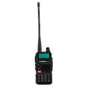 Latarki - Przenośna stacja radiowa VHF/UHF Kombix UV-5RE, dwuzakresowa, 128CH, 144-146MHz i 430-440Mhz, funkcja radia FM i latarka sygnalizacyjna, 4W, Scan, TOT, VOX, 1500mAh - miniaturka - grafika 1