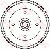 Bębny hamulcowe - TRW BĘBĘN HAMULCOWY DB4143 VW KAEFER 1302 1.6 50KM 70-72 DB4143 - miniaturka - grafika 1