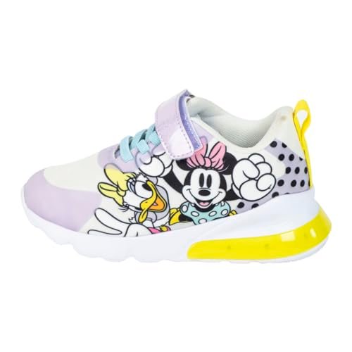 CERDÁ LIFE'S LITTLE MOMENTS Trampki dziecięce Minnie ze światłem LED, białe i żółte, 27 EU, Biały I Żółty, 27 EU