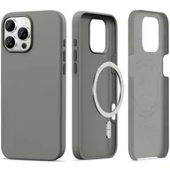 Etui i futerały do telefonów - Etui TECH-PROTECT Silicone MagSafe do Apple iPhone 16 Pro Max Szary - miniaturka - grafika 1