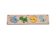 Zabawki interaktywne dla dzieci - Kolorowe puzzle do tablicy manipulacyjnej, puzzle zwierzątka. - miniaturka - grafika 1