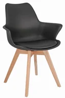 Krzesła - Czarne krzesło w stylu skandynawskim E4-F69 - miniaturka - grafika 1