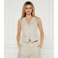 Kamizelki damskie - Michael Kors Lniana kamizelka Slim Fit - miniaturka - grafika 1