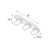 Lampy sufitowe - SLV reflektor sufitowy LED Noblo, 3000 K, czarny, długość 40 cm możliwość ściemniania, czarny, salon / jadalnia, aluminium, nowoczesny - miniaturka - grafika 1