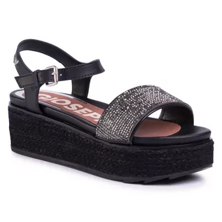 Espadryle damskie - Gioseppo Espadryle Hurley 58713 Black - grafika 1