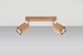 Lampy sufitowe - Sollux Lighting Plafon KEKE 2 dąb - miniaturka - grafika 1