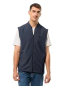 Garnitury - Jack Wolfskin Męska kamizelka polarowa Light Curl Vest M, niebieski (Night Blue), M - miniaturka - grafika 1