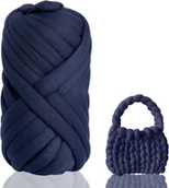 Pasmanteria - GRUBA WŁÓCZKA DO RĘKODZIEŁA WŁÓCZKA 500g DIY WŁÓCZKA NIEBIESKI PRZĘDZA - miniaturka - grafika 1