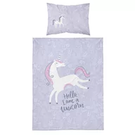 Pościel dla dzieci - Pościel niemowlęca, jednorożec, 100 x 135 cm, fioletowa - miniaturka - grafika 1