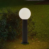 Lampy ogrodowe - Słupek oświetleniowy Lindby Dangan, biały, wysokość 60 cm, szkło, metal - miniaturka - grafika 1