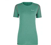 Koszulki i topy damskie - SALEWA Pedroc Hybrid damska koszulka Feldspar Green Mel/6080, IT 40/DE 34 - miniaturka - grafika 1