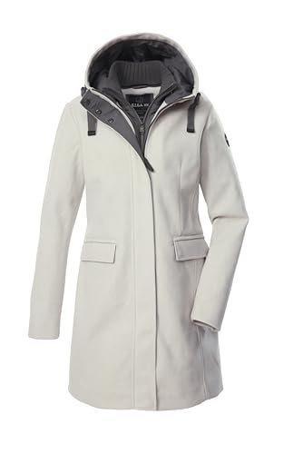 G.I.G.A. DX Kobiety Parka/wełniany płaszcz z kapturem i rozpinaną kamizelką GW 19 WMN PRK, hellgraumelange, 46, 43351-000