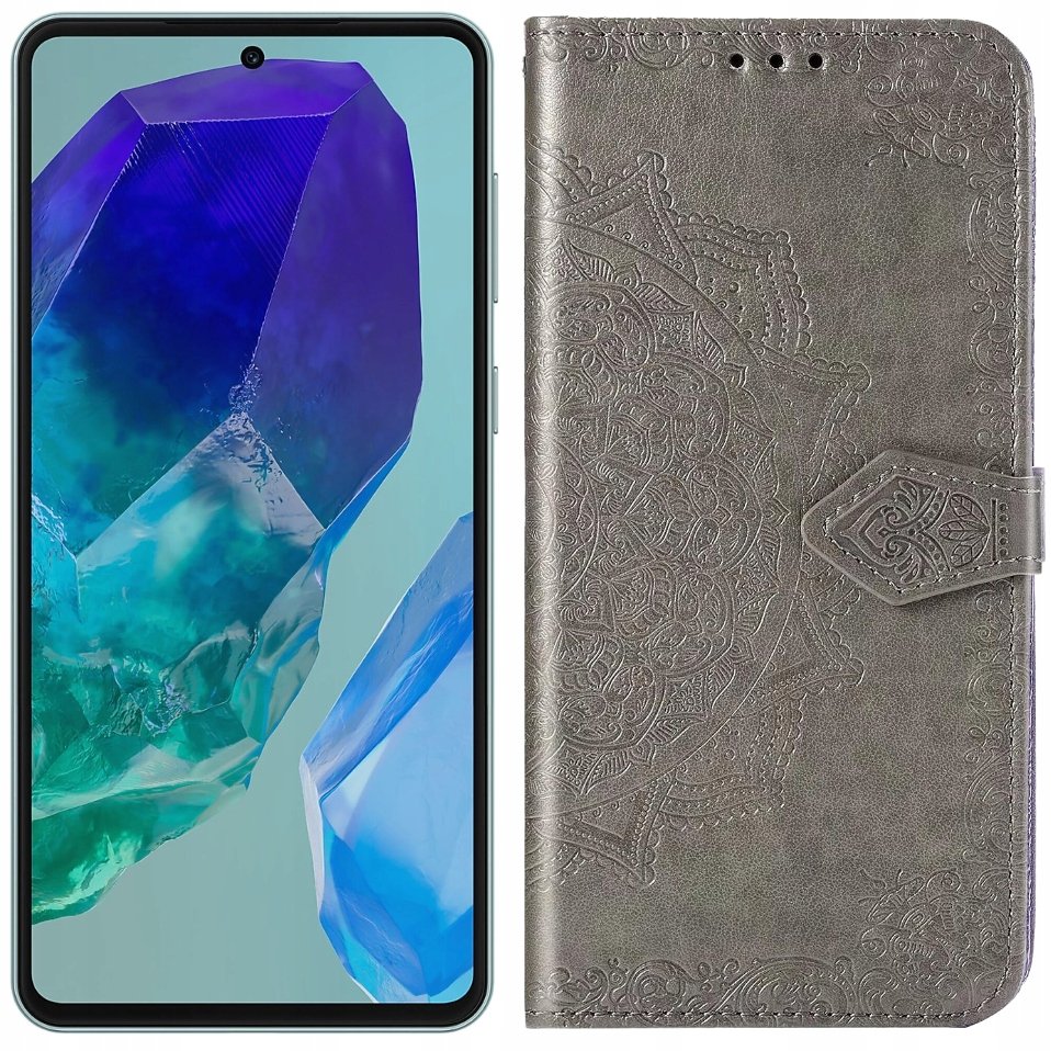 Etui Eko Skóra Z Klapką Do Samsung Galaxy M55 5G Portfel Obudowa Plecki