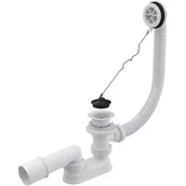 Odpływy liniowe - Alcadrain Zestawy odpływowe - Zestaw odpływu wannowego 570 mm, z przelewem, z korkiem z łańcuszkiem A502 - miniaturka - grafika 1