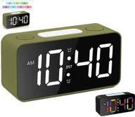 Zegary - JVD Zegar budzik sieciowy LED SB2020.1 kolorowe podświetlenie 16,5x8 cm - miniaturka - grafika 1