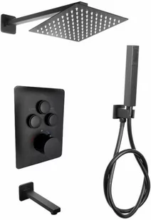 EXEO 3 BLACK termostatyczna bateria podtynkowa 20 - Baterie wannowe i prysznicowe - miniaturka - grafika 1