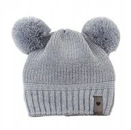 Czapki dla dzieci - Aliap Czapka dziecięca rozm. 38-42 . Szary Wełna merino 100% - miniaturka - grafika 1