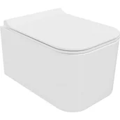 Miski WC - Mexen Elis Miska Wc Rimless Z Deską Wolnoopadającą Slim, Duroplast, Biała - 30910700 - miniaturka - grafika 1