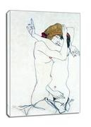 Obrazy i zdjęcia na płótnie - Two Women Embracing, Egon Schiele - obraz na płótnie Wymiar do wyboru: 30x40 cm - miniaturka - grafika 1
