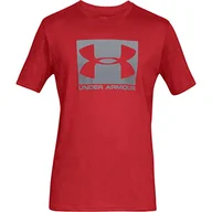 Koszulki męskie - Under Armour koszulka męska UA Boxed Sport Style SS koszulka z krótkim rękawem, czerwony, MD 1329581-600-M - miniaturka - grafika 1