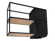 Okapy kuchenne - Nortberg Quadro Cage Asymmetric Wood 120 Black Matt - miniaturka - grafika 1