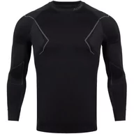 Bielizna sportowa damska - Bluza termoaktywna trekkingowa męska Alpinus Active Base Layer czarno-szara - miniaturka - grafika 1