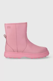 Buty dla dziewczynek - Camper botki skórzane dziecięce K900304 Norte Kids kolor różowy - grafika 1