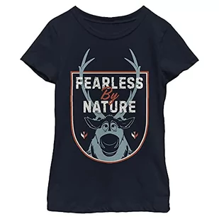 Disney Frozen 2 Fearless Nature Girl's Solid Crew Tee, Navy Blue, XS, Navy, XS - Moda i Uroda OUTLET - miniaturka - grafika 1