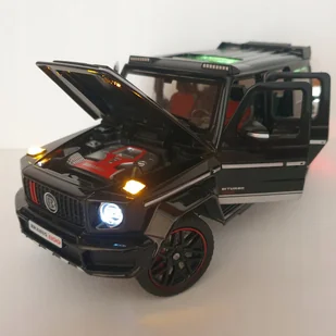 Mercedes Brabus G800 G klasa 1:24światła LED otwierane drzwi metalowy model - Zabawki zdalnie sterowane - miniaturka - grafika 1