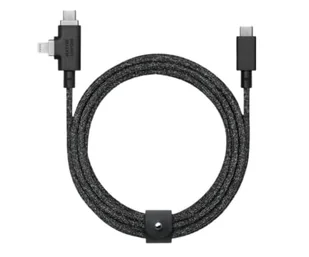 Native Union Belt Cable Duo Pro 240W USB-C – Lightning/USB-C 2,4m cosmos - Kable USB - miniaturka - grafika 1