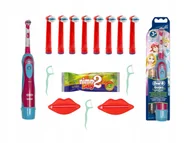 Końcówki do szczoteczek elektrycznych - Szczoteczka Oral-B Advance Księżniczki + końcówki kids Red x8 - miniaturka - grafika 1