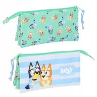 Piórniki - SAFTA PIÓRNIK DZIECIĘCY SASZETKA TRZYKOMOROWY BLUEY I BINGO SISTERS - miniaturka - grafika 1