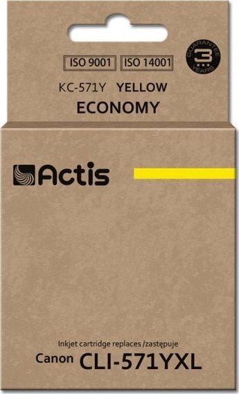 Tusz Actis Tusz ACTIS KC-571Y zamiennik Canon CLI-571Y Standard 12 ml żółty