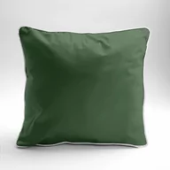 Pościel - Poszewka satynowa 40x40 zielona z lamówką Mako Satin - miniaturka - grafika 1