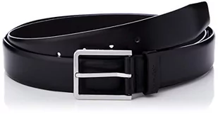 Calvin Klein Pasek męski, 3,5 cm, bombed Belt ze skóry, czarny, Rozmiar Uniwersalny (Rozmiar Producenta:115) - Paski - miniaturka - grafika 1