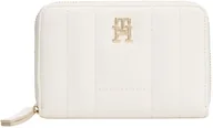 Portfele - Tommy Hilfiger Damski portfel Th Feminine Med Za Aw0aw17476 Zip Around, Żółty (płatek kości słoniowej), One Size - miniaturka - grafika 1