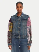 Kurtki damskie - Desigual Kurtka jeansowa Etnic 25WWED14 Kolorowy Regular Fit - miniaturka - grafika 1