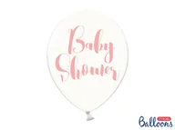 Baby shower i roczek - Baby shower Party Deco Balon przezroczysty na Dziewczynki 30 cm 6 szt SB14C-202-099P-6 - miniaturka - grafika 1