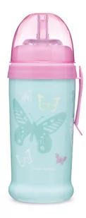 Canpol Babies Babies Babies, Butterfly, Bidon niekapek, 350 ml, Turkusowy - Bidony dla dzieci - miniaturka - grafika 1